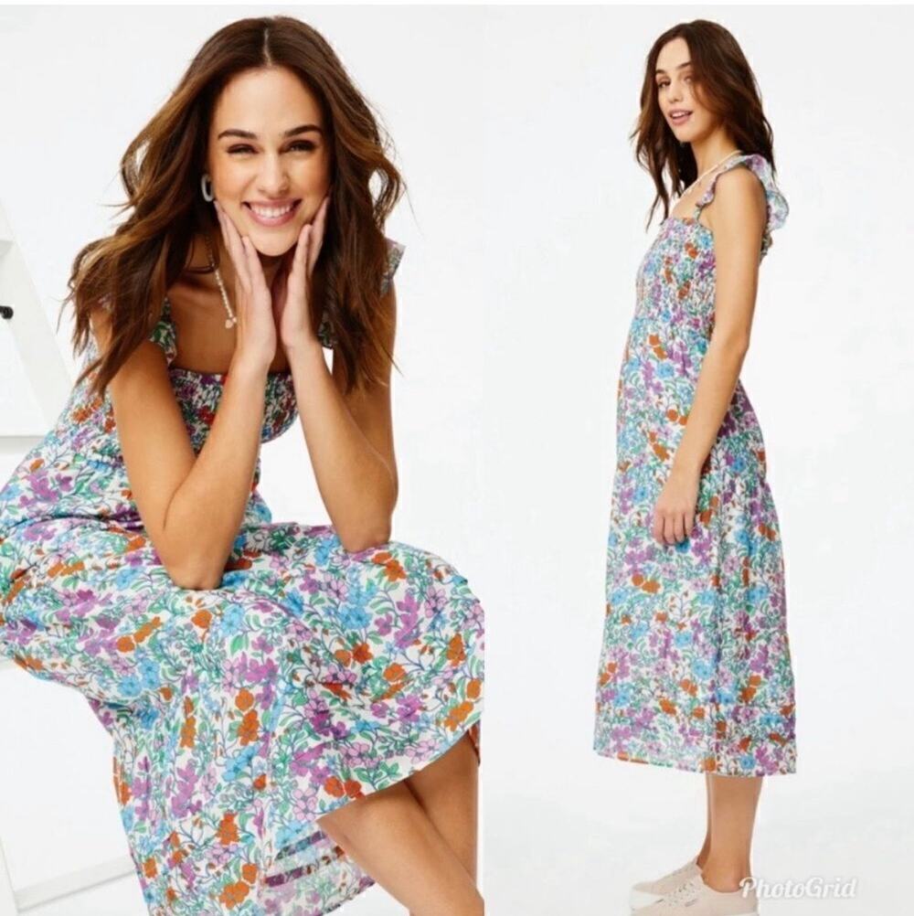 Roller Rabbit Blomst Doe Floral Midi Dress